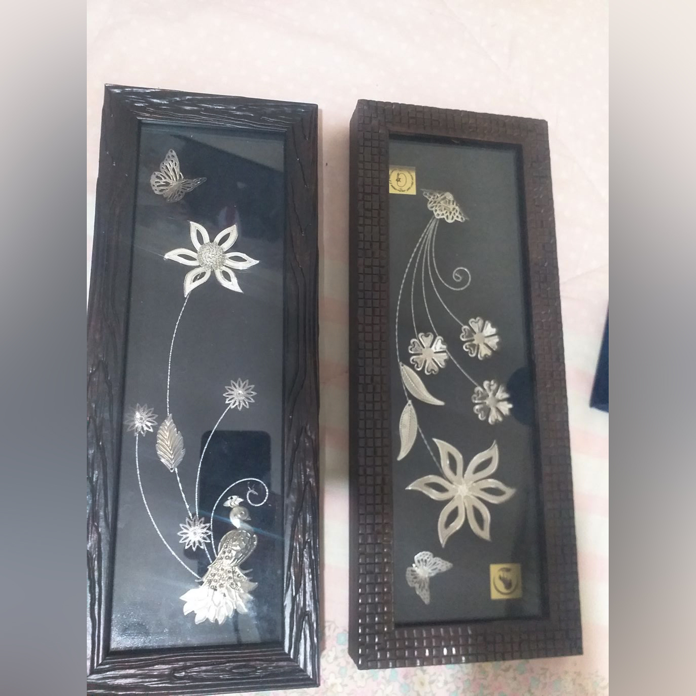 تابلو گل نقره